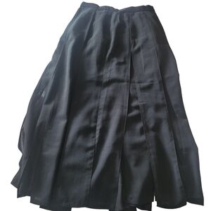 Frascara Black Wool Slash Fabric Skirt Sz.6